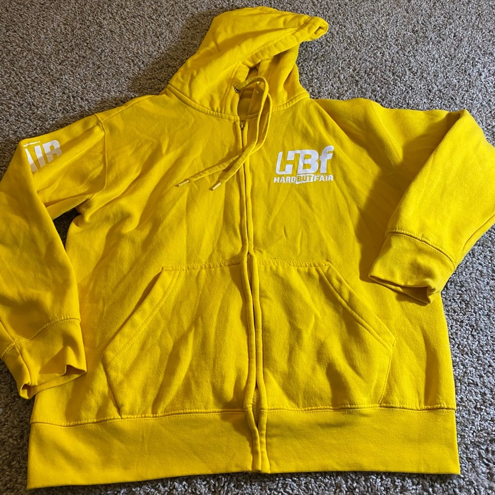 Men's Yellow Zip-Up Hoodie
